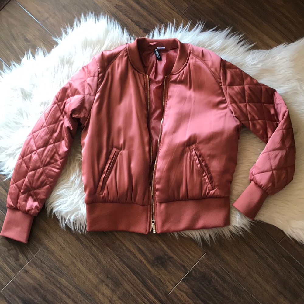 Rose Gold Bomber Jacket